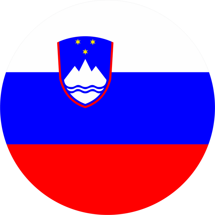 Slovenia flag round shape 117